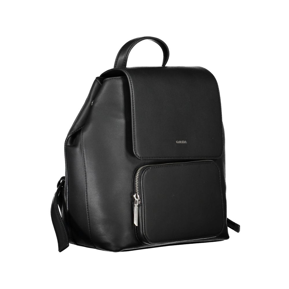 Black Polyester Backpackbackpack 1 handle, adjustable shoulder straps, 1 external pocket, 1 internal pocket, zip and automatic closure, logo, 100% recycled polyesterBlack Polyester Backpack${tagsCalvin KleinAulae Black Polyester Backpack Calvin KleinAulae