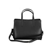Black Polyester Handbagbag 2 handles, adjustable and removable shoulder strap, 2 compartments, 1 central pocket, 1 inside pocket, zip and snap closure, logo, 100% recycled polyesterBlack Polyester Handbag${tagsCalvin KleinAulae Black Polyester Handbag Cal