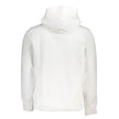White Cotton Men Sweater with HoodInfuse timeless style with a modern twist into your wardrobe with the Calvin Klein Long Sleeved Sweatshirt. Crafted for the fashion-forward individual, this fleece-lined hoodie boasts a sharp white hue that stands out, fi