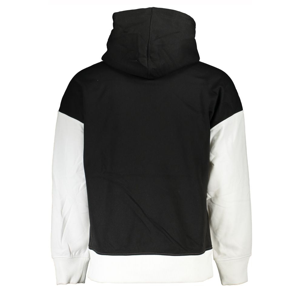 White Polyester Men SweaterElevate your off-duty wardrobe with the Calvin Klein long-sleeved sweatshirt. This hooded marvel leads with a conscience, crafted from 50% recycled polyester, it boasts eco-friendly comfort without compromising on style. The sof