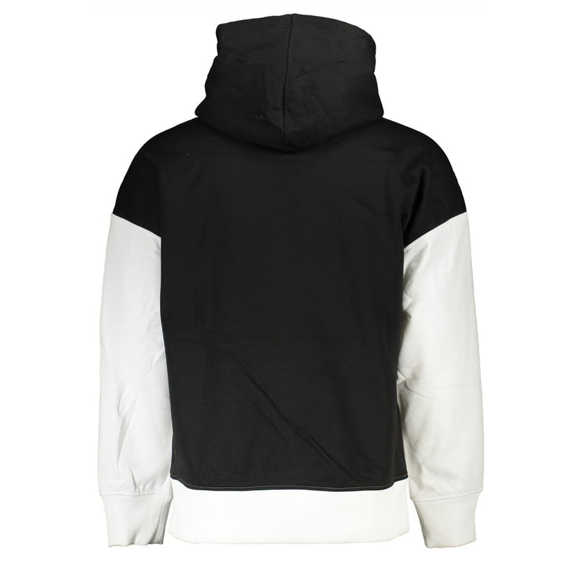 White Polyester Men SweaterElevate your off-duty wardrobe with the Calvin Klein long-sleeved sweatshirt. This hooded marvel leads with a conscience, crafted from 50% recycled polyester, it boasts eco-friendly comfort without compromising on style. The sof