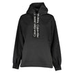 Black Polyester Women SweaterElevate your cozy-chic game with the latest offering from Calvin Klein. Wrap yourself in the embrace of this soft fleece, long-sleeved sweatshirt, featuring a sleek hood for a modern twist. Its bold contrast details and signat
