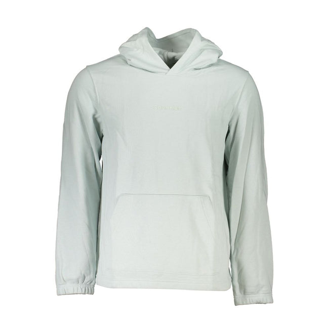 Green Cotton Men SweaterMake a statement with the Calvin Klein Long-Sleeved Hooded Sweatshirt. This trendsetting piece isn’t just about comfort; it’s a fashion-forward symbol of sporty chic. Crafted with attention to detail, it features a cozy brushed int