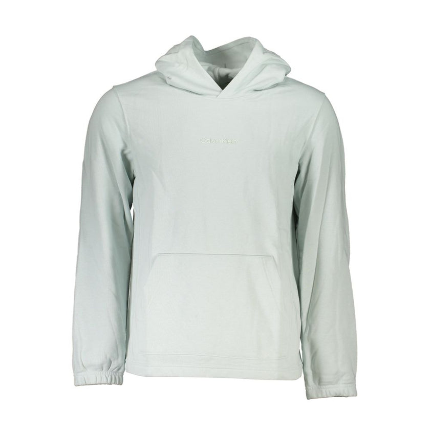 Green Cotton Men SweaterMake a statement with the Calvin Klein Long-Sleeved Hooded Sweatshirt. This trendsetting piece isn’t just about comfort; it’s a fashion-forward symbol of sporty chic. Crafted with attention to detail, it features a cozy brushed int