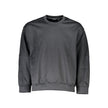Black Polyester Men SweaterCrafted for the modern fashion maverick, this sleek Calvin Klein sweatshirt is emblematic of urban sophistication. Adorned with the iconic CK logo, this piece merges the comfort of long sleeves with the utility of zip pockets. C