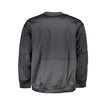 Black Polyester Men SweaterCrafted for the modern fashion maverick, this sleek Calvin Klein sweatshirt is emblematic of urban sophistication. Adorned with the iconic CK logo, this piece merges the comfort of long sleeves with the utility of zip pockets. C