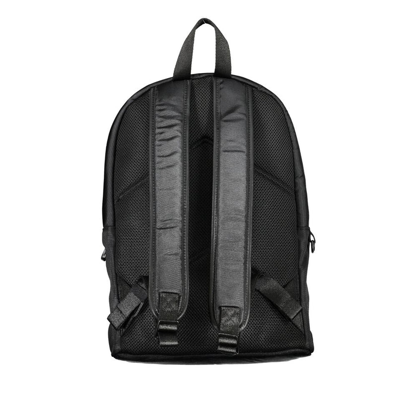 Black Polyester BackpackBACKPACK 1 HANDLE, ADJUSTABLE STRAPS, 2 EXTERNAL POCKETS, 1 LAP-TOP COMPARTMENT, 1 INTERNAL POCKET, CONTRASTING DETAILS, ZIP CLOSURE, LOGO, 50% RECYCLED POLYESTERBlack Polyester Backpack${tagsCalvin KleinAulae Black Polyester Backp
