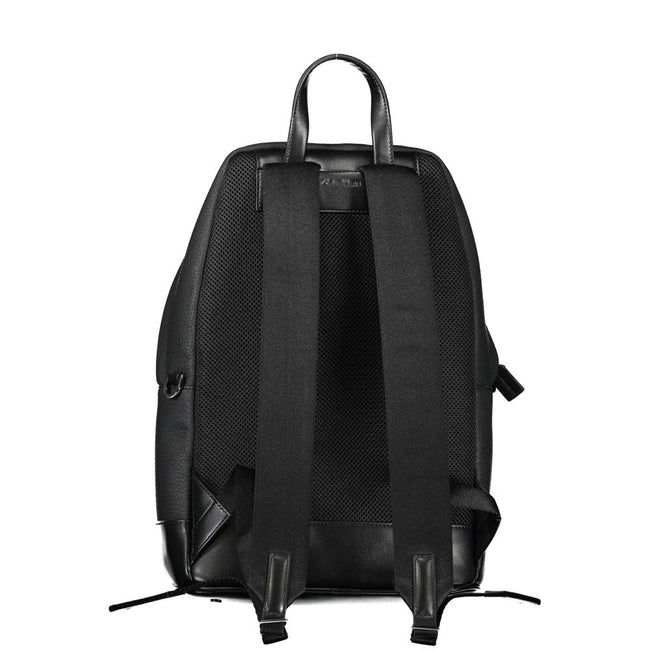 Black Polyester BackpackBACKPACK 1 HANDLE, ADJUSTABLE STRAPS, 1 EXTERNAL POCKET, 1 INTERNAL POCKET, LAP-TOP COMPARTMENT, ZIP CLOSURE, CONTRAST DETAILS, PROTECTIVE FEET, LOGO, RECYCLED POLYESTERBlack Polyester Backpack${tagsCalvin KleinAulae Black Polyeste