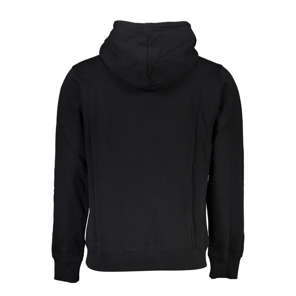 Black Cotton Men SweaterStep into sophistication with this sleek Calvin Klein sweatshirt, an emblem of bold style and superior comfort. Crafted in plush cotton with a cozy fleece interior, it ensures you stay warm with a dash of iconic fashion. The centra