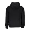 Black Cotton Men SweaterStep into sophistication with this sleek Calvin Klein sweatshirt, an emblem of bold style and superior comfort. Crafted in plush cotton with a cozy fleece interior, it ensures you stay warm with a dash of iconic fashion. The centra