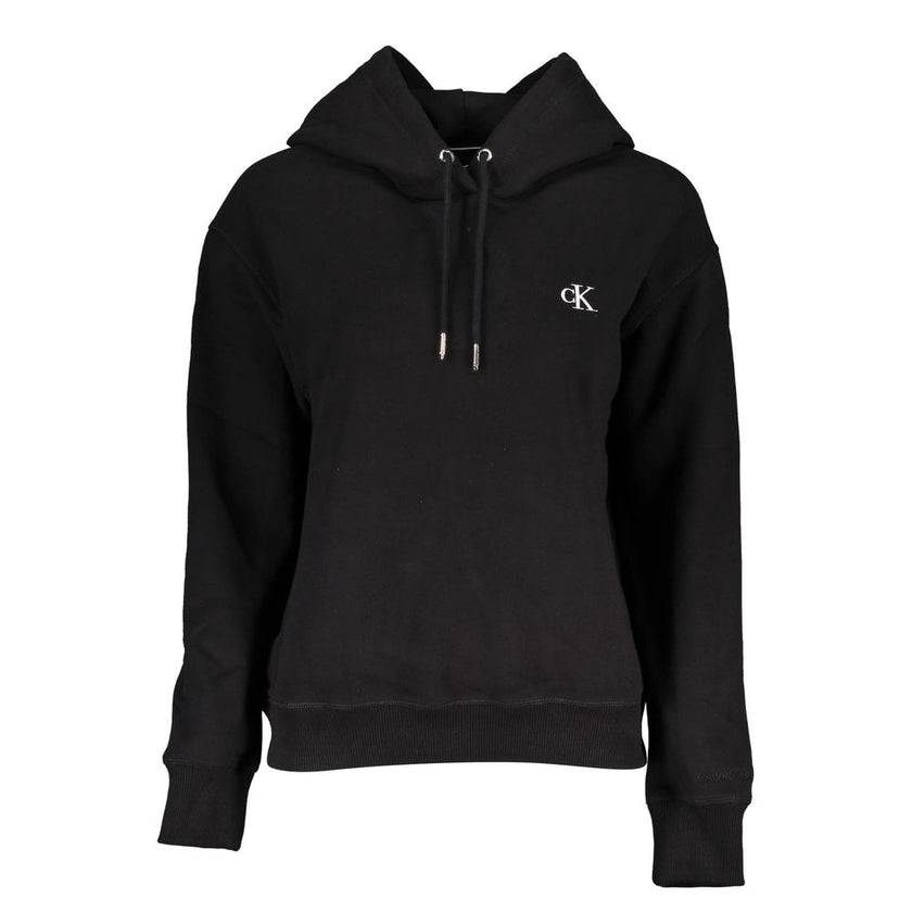 Black Cotton Women SweaterStep into the realm of sleek sophistication with this luxuriously chic Calvin Klein sweatshirt. This isn’t just any pullover; it’s a statement of elegance and comfort, seamlessly blending into your versatile wardrobe. Boasting a