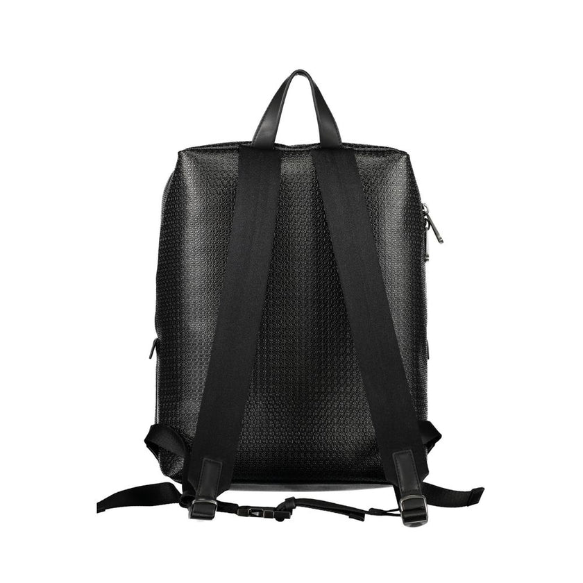 Black Polyester BackpackBACKPACK 1 HANDLE, ADJUSTABLE STRAPS, 1 EXTERNAL POCKET, 1 INTERNAL POCKET, 1 LAP-TOP COMPARTMENT, SNAP AND ZIP CLOSURE, LOGO, 50% POLYESTER RECYCLEDBlack Polyester Backpack${tagsCalvin KleinAulae Black Polyester Backpack Calvin Kl