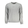 Gray Polyester Men SweaterWrap yourself in the epitome of casual sophistication with this Calvin Klein Sports Long Sleeve Sweatshirt. Designed with the modern trendsetter in mind, this brushed crew neck piece boasts striking contrast details and a bold pr
