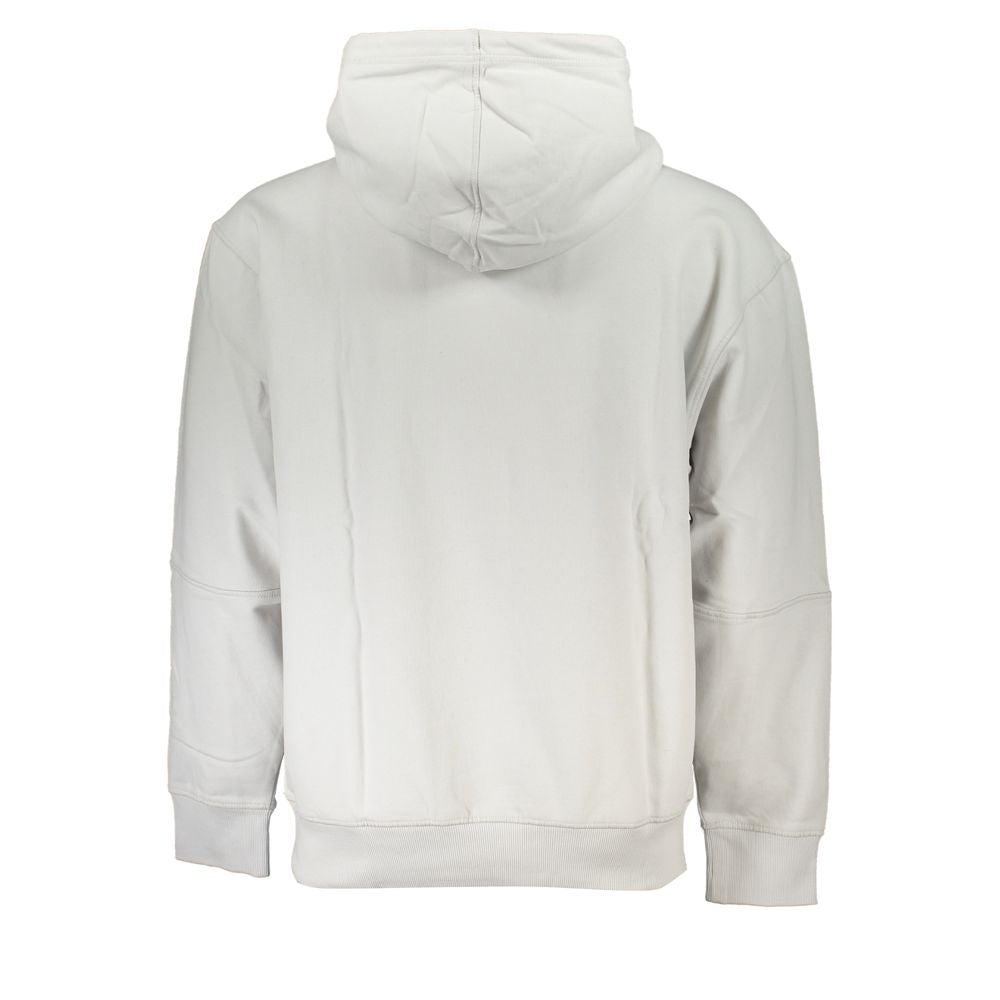 Gray Cotton Men SweaterExude sophistication with this Hugo Boss long-sleeved sweatshirt—a trendy twist on a classic piece. The sleek gray hue complements its minimalistic design, boasting a fleece-lined hood and a single central pocket for functionality w