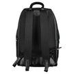 Black Polyester BackpackBACKPACK 1 HANDLE, ADJUSTABLE STRAPS, 1 EXTERNAL POCKET, 1 INTERNAL POCKET, 1 LAP-TOP COMPARTMENT, CONTRASTING DETAILS, ZIP CLOSURE, PROTECTIVE FEET, LOGO, 50% RECYCLED POLYESTERBlack Polyester Backpack${tagsCalvin KleinAulae Black