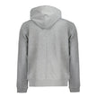 Gray Polyester Men SweaterElevate your casual wardrobe with the Calvin Klein Long Sleeve Sport Hoodie, a testament to eco-conscious fashion. This brushed hoodie doesn’t just make a statement with its bold logo print but also with its commitment to sustain