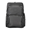 Black Polyester BackpackBACKPACK WITH 1 HANDLE, ADJUSTABLE SHOULDER STRAPS, 1 EXTERNAL POCKET, 2 EXTERNAL SIDE POCKETS, 1 LAPTOP COMPARTMENT, ANOTHER COMPARTMENT, 3 INTERNAL POCKETS, INTERNAL PEN HOLDER SPACES, CONTRASTING DETAILS, ZIP CLOSURE, LOGO, 95%