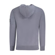 Blue Cotton Men SweaterElevate your wardrobe with the Calvin Klein essence of laid-back luxury. This long-sleeved, hooded sweatshirt is a masterclass in casual-cool. Crafted with 95% regenerative cotton for an environmentally conscious touch, it features