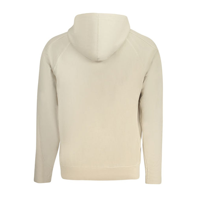Beige Cotton Men HoodieDive into the epitome of contemporary chic with this Hugo Boss hoodie. Manifesting unparalleled style, it features luxurious double fabric construction, with two cozy pockets for ultimate convenience. Meticulously detailed with cont