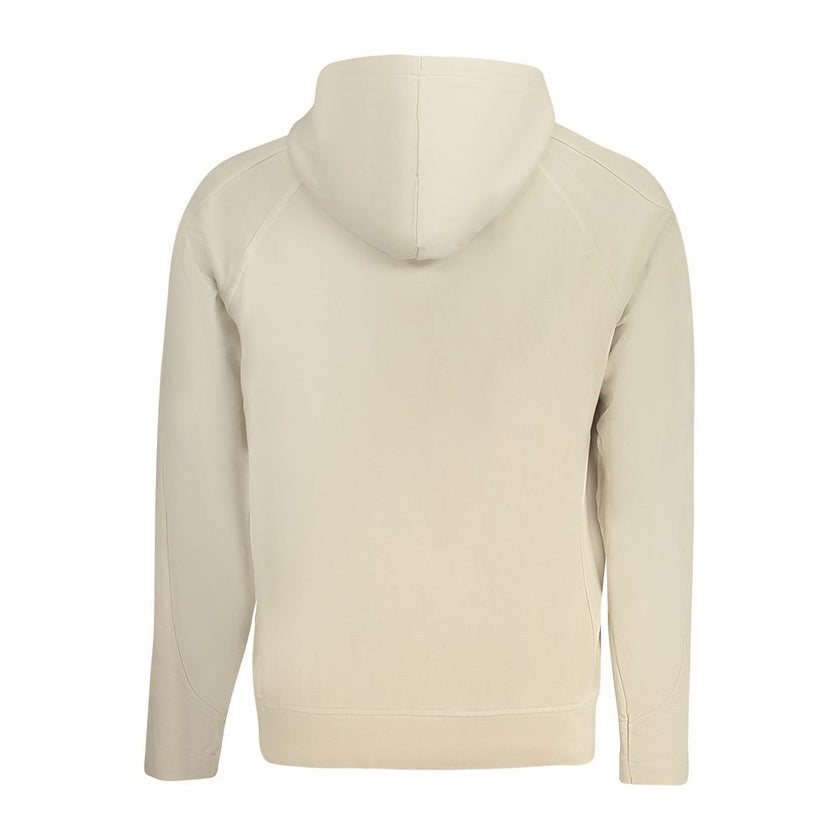 Beige Cotton Men HoodieDive into the epitome of contemporary chic with this Hugo Boss hoodie. Manifesting unparalleled style, it features luxurious double fabric construction, with two cozy pockets for ultimate convenience. Meticulously detailed with cont