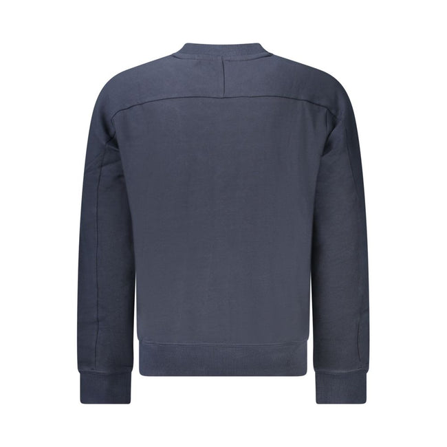 Blue Cotton Men SweaterEmbrace the epitome of cool with this Hugo Boss Long Sleeve Sweatshirt. Tailored for the trendsetters, this sleek, brushed crew neck piece will redefine your casual wardrobe. Stand out with the contrasting details and refined embroi