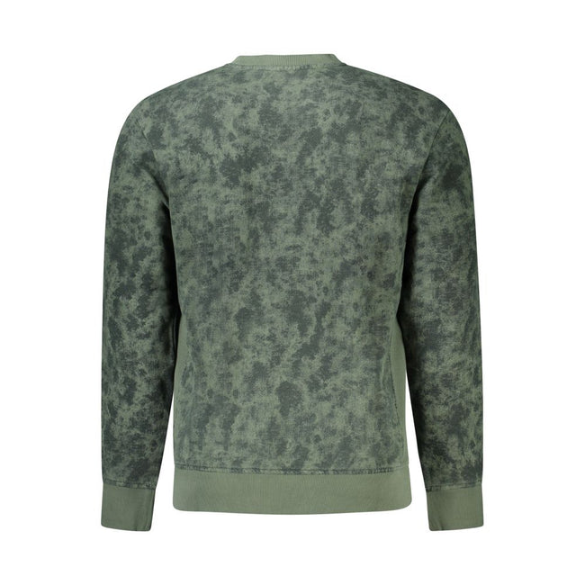 Green Cotton Men SweaterElevate your wardrobe with the impeccable craftsmanship of Hugo Boss. This long sleeve sweatshirt is a testament to the brand’s attention to detail, featuring brushed cotton for an ultra-soft touch and contrasting accents for a bol