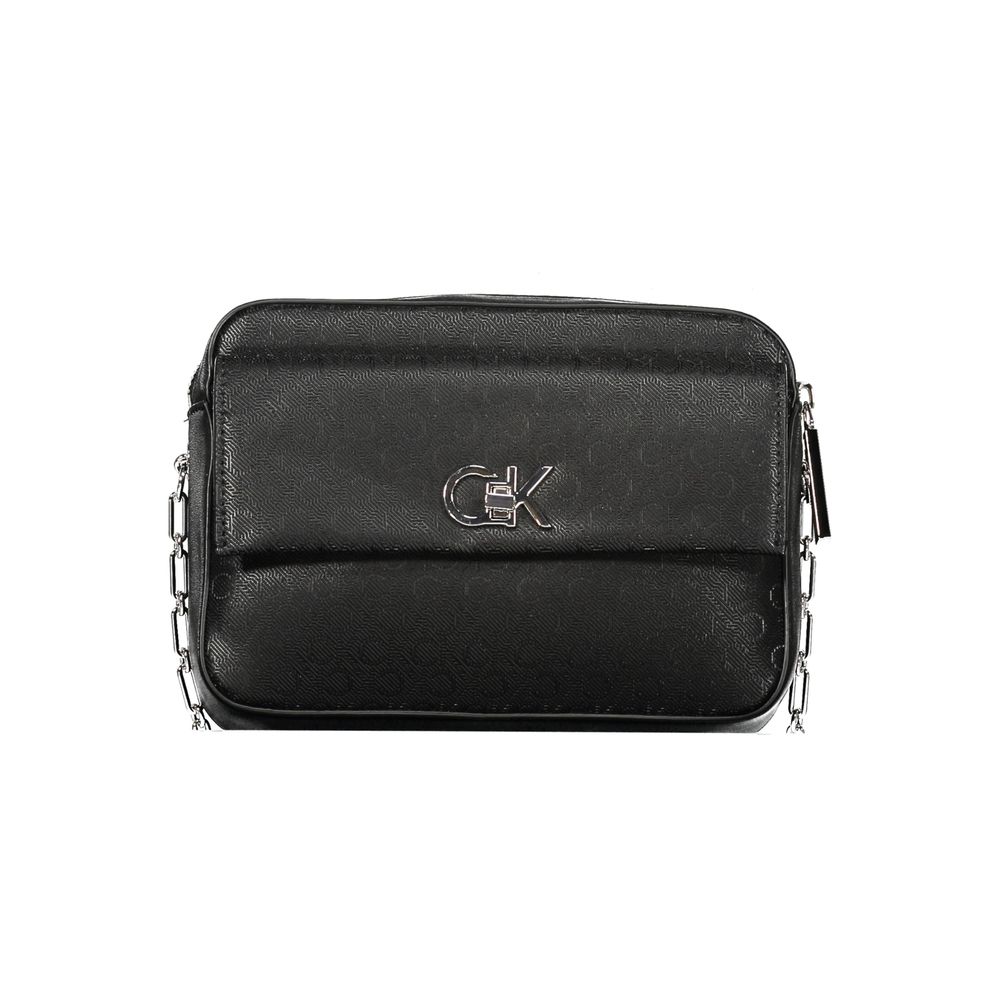 Black Polyester HandbagSHOULDER BAG, 1 EXTERNAL POCKET, 1 INTERNAL CARD-FORMED POCKET, CONTRASTING DETAILS, ZIP AND SWIVEL CLOSURE, LOGO, RECYCLED POLYESTERBlack Polyester Handbag${tagsCalvin KleinAulae Black Polyester Handbag Calvin KleinAulae Black Poly