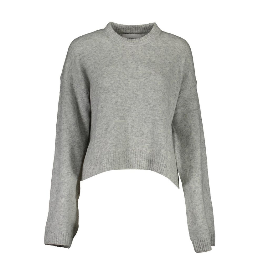 Gray Wool Sweaterlong sleeves sweater, round neck, side slits, embroidery, logoGray Wool Sweater${tagsCalvin KleinAulae Gray Wool Sweater Calvin KleinAulae Gray Wool Sweater long sleeves sweater, round neck, side slits, embroidery, logo 110296138070,11273
