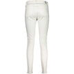 White Cotton Women JeansStep into sophistication with these pristine white Calvin Klein skinny jeans, designed for the modern fashion connoisseur. Crafted from a premium blend that ensures both comfort and durability, these jeans are a testament to timele