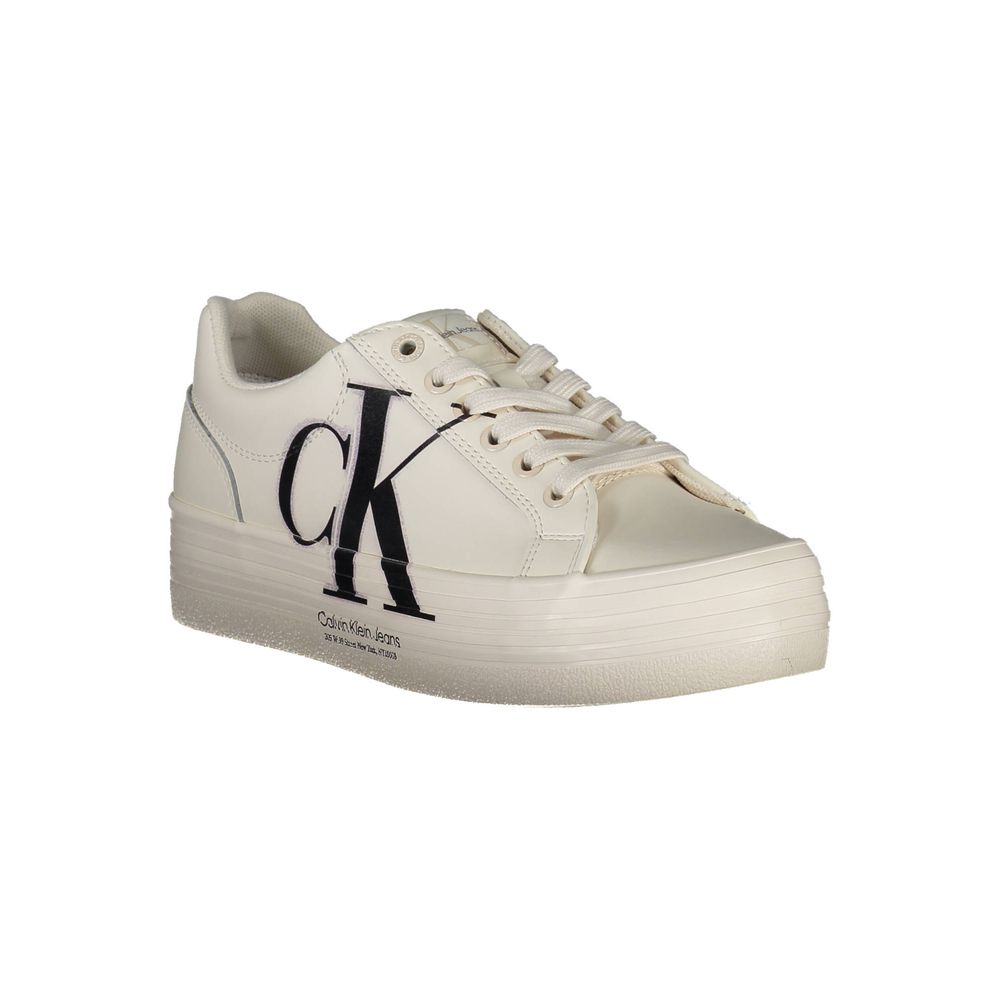 White Polyester Sneakersports shoe with laces, contrasting details, print, logo, 50% recycled polyesterWhite Polyester Sneaker${tagsCalvin KleinAulae White Polyester Sneaker Calvin KleinAulae White Polyester Sneaker sports shoe with laces, contrasting det