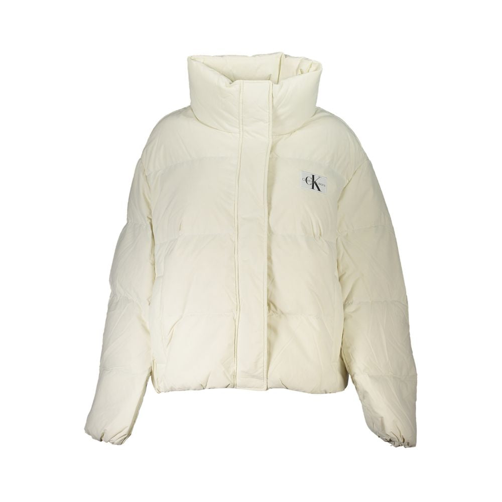 White Polyamide Jackets & CoatLONG SLEEVE JACKET, 2 POCKETS, PATCH, BUTTONS AND ZIP, LOGO, 50% RECYCLED NYLON, 95% RECYCLED POLYESTERWhite Polyamide Jackets & Coat${tagsCalvin KleinAulae White Polyamide Jackets & Coat Calvin KleinAulae White Polyamide Jac