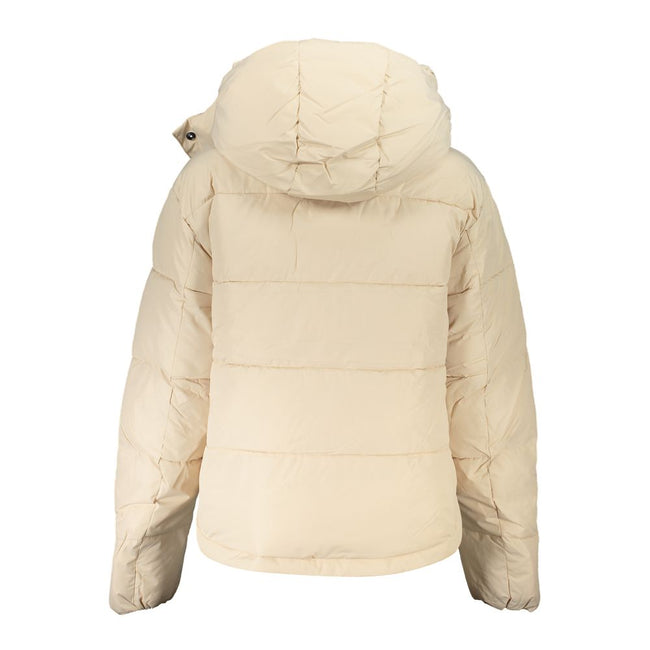 Beige Polyester Jackets & CoatLONG SLEEVED JACKET WITH REMOVABLE HOOD, 2 EXTERNAL POCKETS, ZIP AND BUTTONS, PRINT, LOGO, 50% RECYCLED POLYESTERBeige Polyester Jackets & Coat${tagsCalvin KleinAulae Beige Polyester Jackets & Coat Calvin KleinAulae Beige Pol