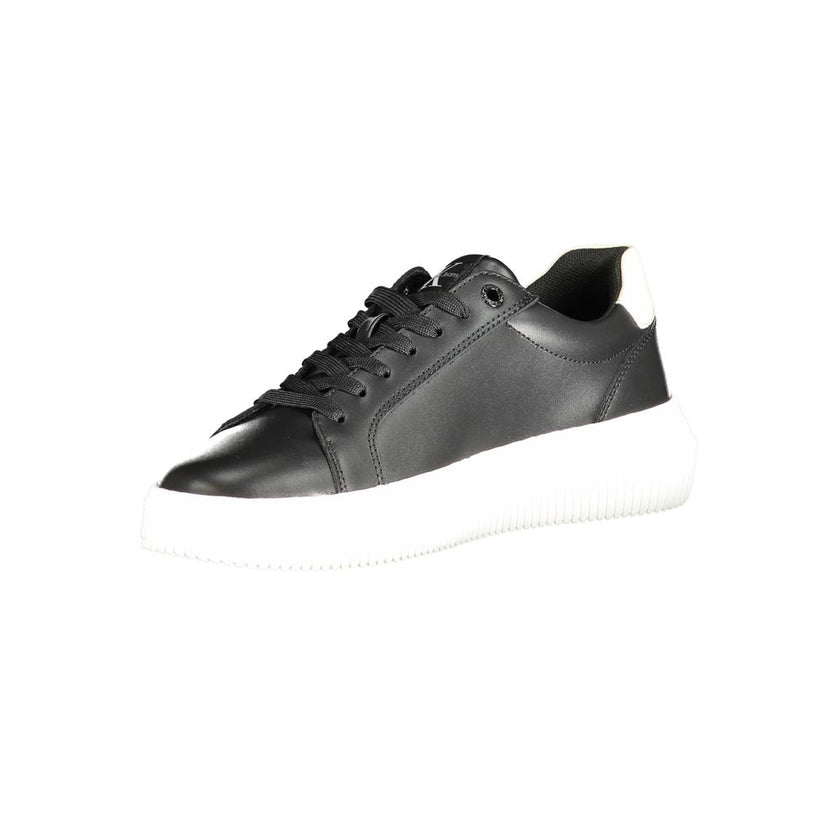 Black Polyester SneakerSPORTS FOOTWEAR WITH LACES, CONTRAST DETAILS, PRINT, LOGO, 50% RECYCLED THERMOPLASTIC RUBBERBlack Polyester Sneaker${tagsCalvin KleinAulae Black Polyester Sneaker Calvin KleinAulae Black Polyester Sneaker SPORTS FOOTWEAR WITH LACES,