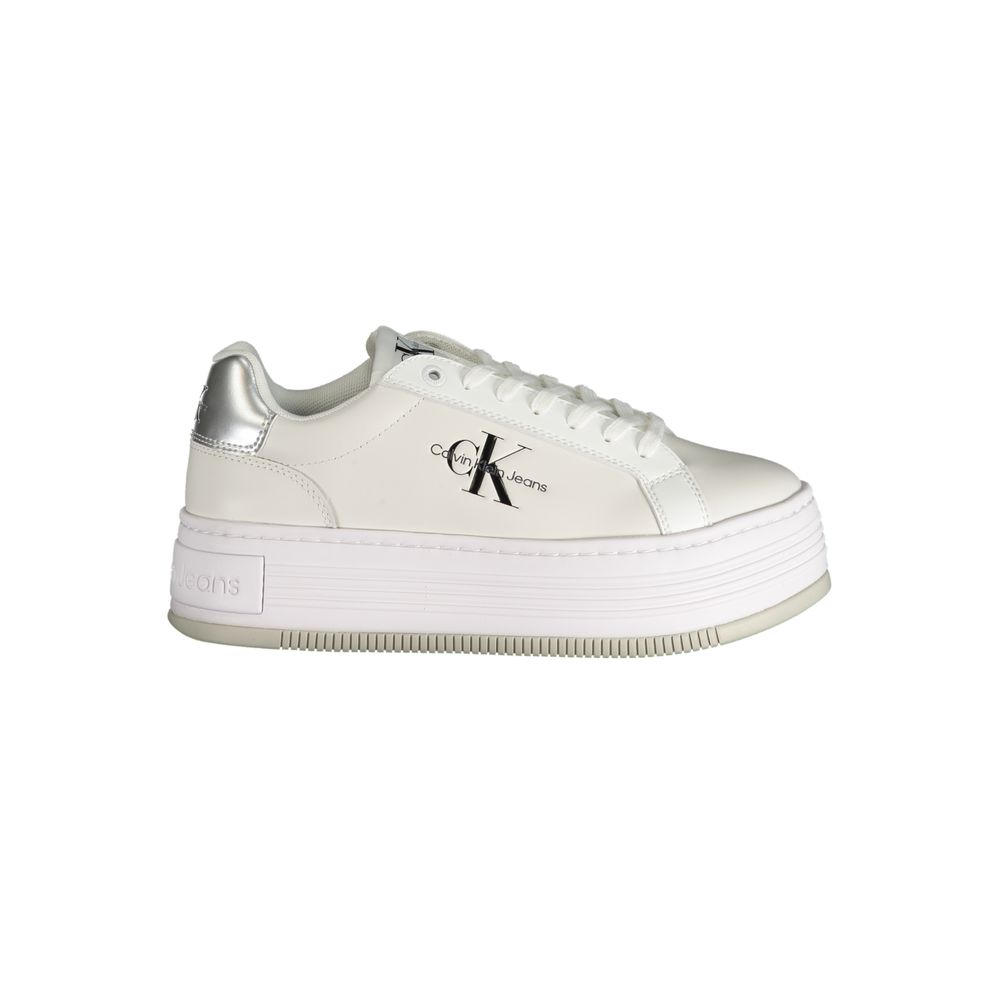 White Polyester SneakerSPORTS FOOTWEAR WITH LACES, 5 CM WEDGE, CONTRAST DETAILS, PRINT, LOGOWhite Polyester Sneaker${tagsCalvin KleinAulae White Polyester Sneaker Calvin KleinAulae White Polyester Sneaker SPORTS FOOTWEAR WITH LACES, 5 CM WEDGE, CONTRAST D