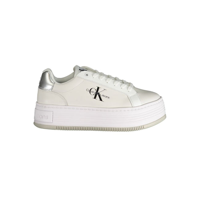 White Polyester SneakerSPORTS FOOTWEAR WITH LACES, 5 CM WEDGE, CONTRAST DETAILS, PRINT, LOGOWhite Polyester Sneaker${tagsCalvin KleinAulae White Polyester Sneaker Calvin KleinAulae White Polyester Sneaker SPORTS FOOTWEAR WITH LACES, 5 CM WEDGE, CONTRAST D