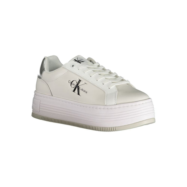 White Polyester SneakerSPORTS FOOTWEAR WITH LACES, 5 CM WEDGE, CONTRAST DETAILS, PRINT, LOGOWhite Polyester Sneaker${tagsCalvin KleinAulae White Polyester Sneaker Calvin KleinAulae White Polyester Sneaker SPORTS FOOTWEAR WITH LACES, 5 CM WEDGE, CONTRAST D