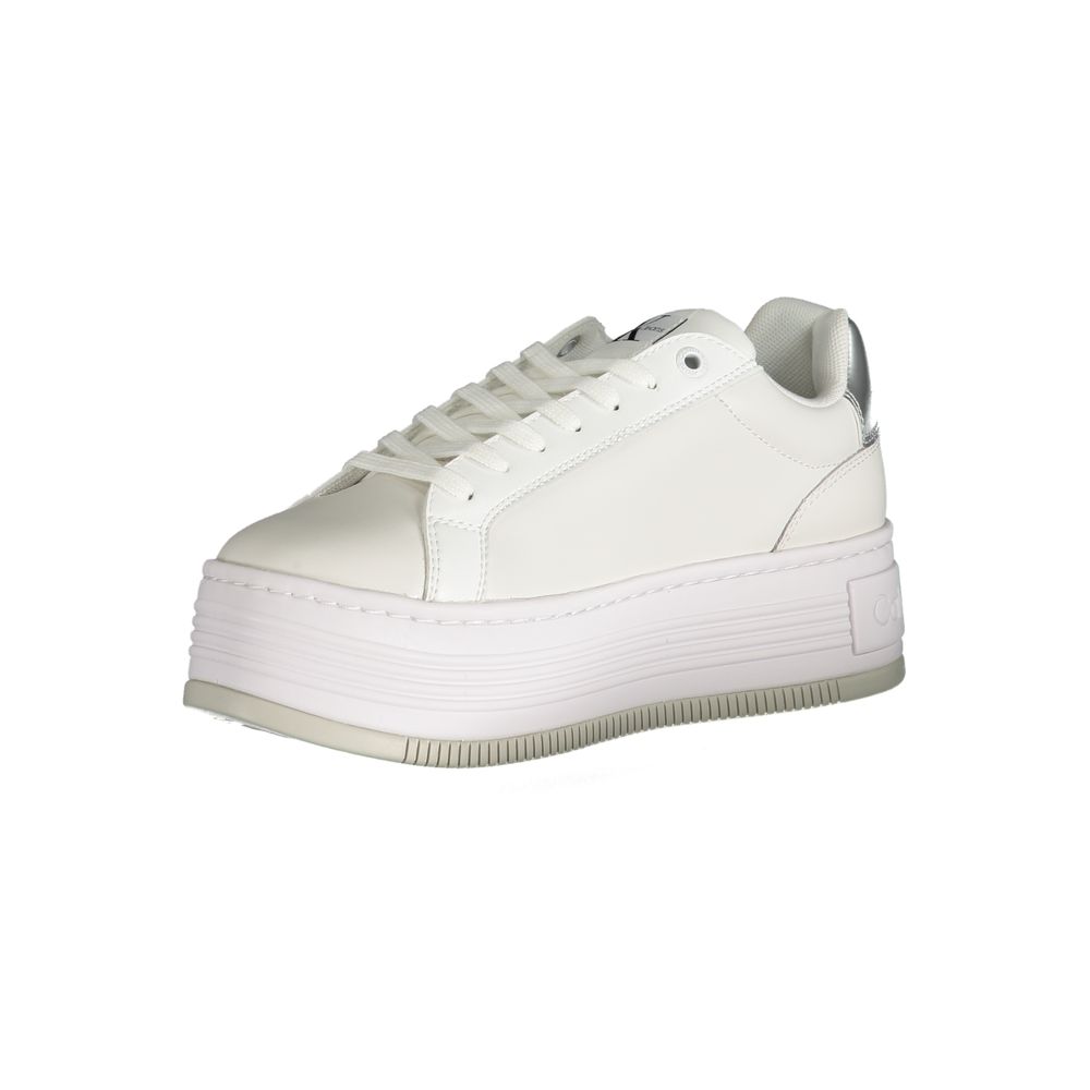 White Polyester SneakerSPORTS FOOTWEAR WITH LACES, 5 CM WEDGE, CONTRAST DETAILS, PRINT, LOGOWhite Polyester Sneaker${tagsCalvin KleinAulae White Polyester Sneaker Calvin KleinAulae White Polyester Sneaker SPORTS FOOTWEAR WITH LACES, 5 CM WEDGE, CONTRAST D