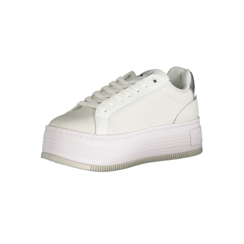 White Polyester SneakerSPORTS FOOTWEAR WITH LACES, 5 CM WEDGE, CONTRAST DETAILS, PRINT, LOGOWhite Polyester Sneaker${tagsCalvin KleinAulae White Polyester Sneaker Calvin KleinAulae White Polyester Sneaker SPORTS FOOTWEAR WITH LACES, 5 CM WEDGE, CONTRAST D