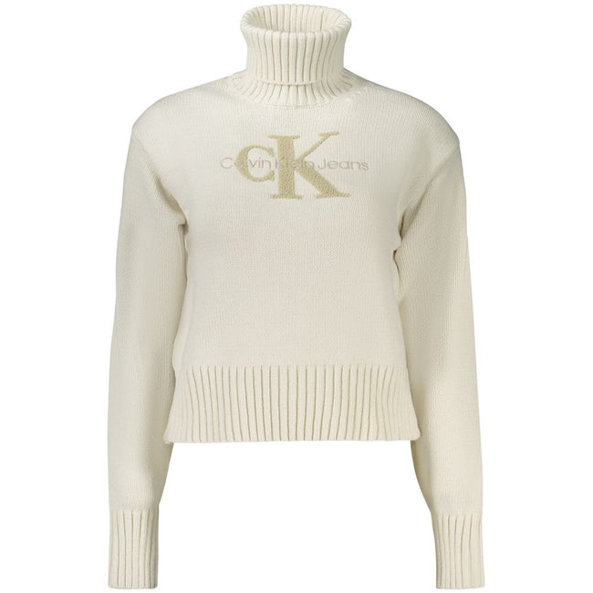 White Cotton SweaterLONG SLEEVE SWEATER, TURTLENECK, EMBROIDERY, LOGO, 50% ORGANIC COTTONWhite Cotton Sweater${tagsCalvin KleinAulae White Cotton Sweater Calvin KleinAulae White Cotton Sweater LONG SLEEVE SWEATER, TURTLENECK, EMBROIDERY, LOGO, 50% ORGANIC