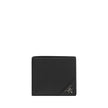Black Calf Leather Bos Taurus WalletPrada’s Leather Wallet is a stylish and functional accessory with a classic billfold design. Featuring a contrasting logo plaque on the front, it offers card slots and a billfold compartment, ensuring practical and neat