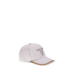 Beige Cotton Cap (Baseball Hat)Cotton Baseball Hat by Prada features an adjustable back closure for a perfect fit. The iconic embroidered monogram stands out on the front, giving a distinctive and refined touch to the classic design. A versatile and styli