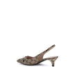 Slingback PumpsGucci’s slingback Pumps, part of the Gucci Lido line, evoke the summer spirit and relaxed atmosphere of beach clubs on the Italian coast. Made of Original GG fabric in beige and brown tones, they are enhanced by brown leather trim and light