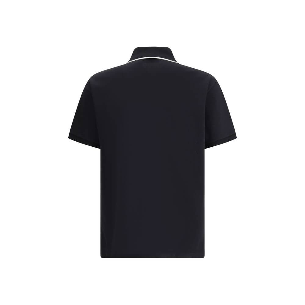 Black Cotton Polo ShirtCotton Polo Shirt by Gucci features a refined design with iconic details. Featuring a classic collar with contrasting profile and buttons on the front, it is embellished with the iconic contrasting monogram on the chest. Side slits