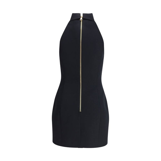Black Fleece Wool Casual DressBalmain’s Sleeveless Short Dress is a garment with a structured cut and strong elegance. Featuring a classic collar and embossed buttons reminiscent of the house’s iconic style, it has two welt pockets on the front that add a