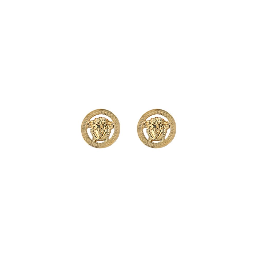 Gold Brass EarringsMedusa Earrings by Versace, classic butterfly back closure, design with iconic gold-plated Medusa head. Season: AW25 Composition: 100% Brass MADE IN ITALYGold Brass Earrings${tagsVersaceAulae Gold Brass Earrings VersaceAulae Gold Brass