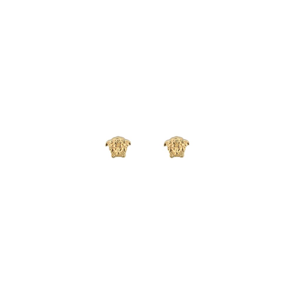 Gold Metal EarringsThe Versace Palazzo Earrings celebrate the brand’s bold aesthetic with the iconic Medusa head at the center of the design. Crafted in the classic stud shape, they feature a practical butterfly closure that ensures a comfortable and eleg