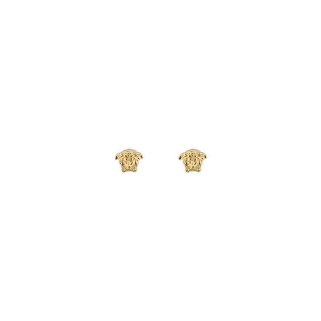 Gold Metal EarringsThe Versace Palazzo Earrings celebrate the brand’s bold aesthetic with the iconic Medusa head at the center of the design. Crafted in the classic stud shape, they feature a practical butterfly closure that ensures a comfortable and eleg