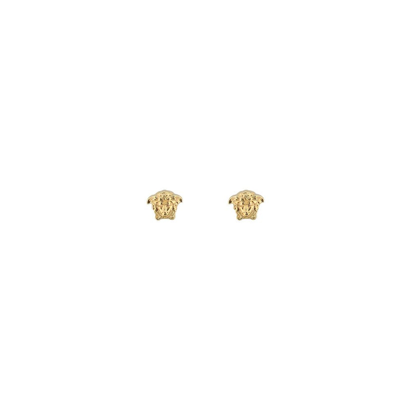Gold Metal EarringsThe Versace Palazzo Earrings celebrate the brand’s bold aesthetic with the iconic Medusa head at the center of the design. Crafted in the classic stud shape, they feature a practical butterfly closure that ensures a comfortable and eleg
