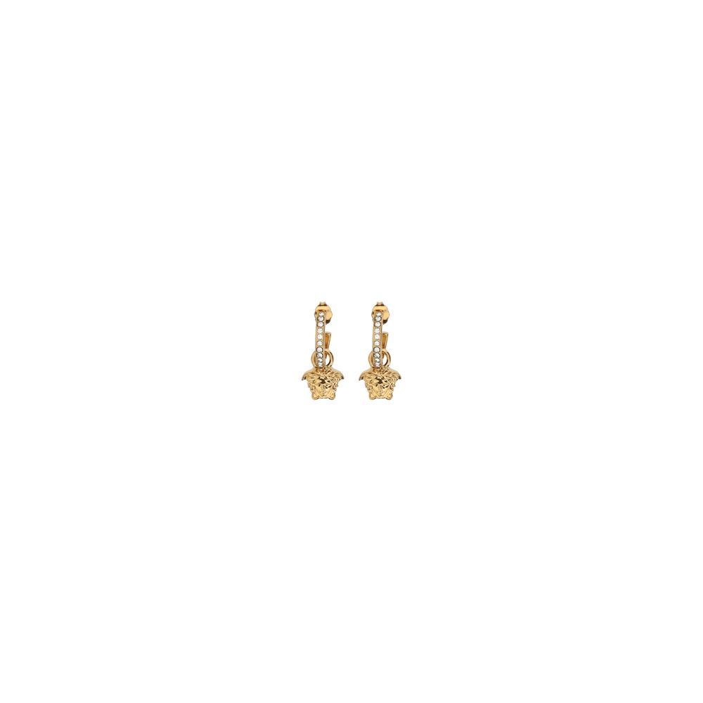 Gold Metal EarringsEarrings by Versace, pendant design, classic butterfly back closure, pendant with iconic gold-plated Medusa head. Season: AW25 Composition: 100% Metal Metallic Metallised MADE IN ITALYGold Metal Earrings${tagsVersaceAulae Earrings Versa