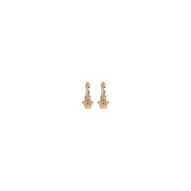 Gold Metal EarringsEarrings by Versace, pendant design, classic butterfly back closure, pendant with iconic gold-plated Medusa head. Season: AW25 Composition: 100% Metal Metallic Metallised MADE IN ITALYGold Metal Earrings${tagsVersaceAulae Earrings Versa